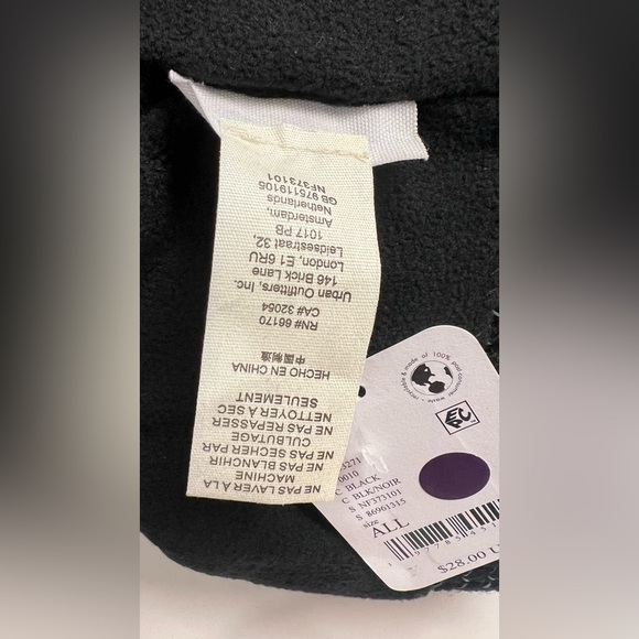 NWT Free People FP Movement Women's Stripe It Up Cool Down Beanie Black Knit - Picture 5 of 6